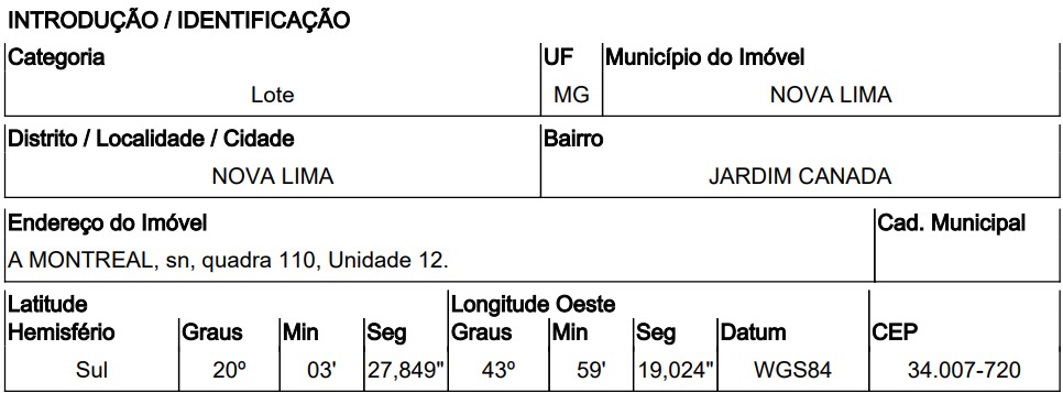 Terreno - Venda, JARDIM CANADA, NOVA LIMA, MG